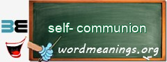WordMeaning blackboard for self-communion